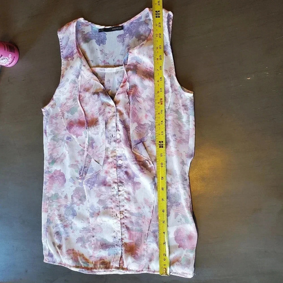 MAURICES | Sleeveless Button Up Top in Abstract Floral sz XS - Picture 8 of 11